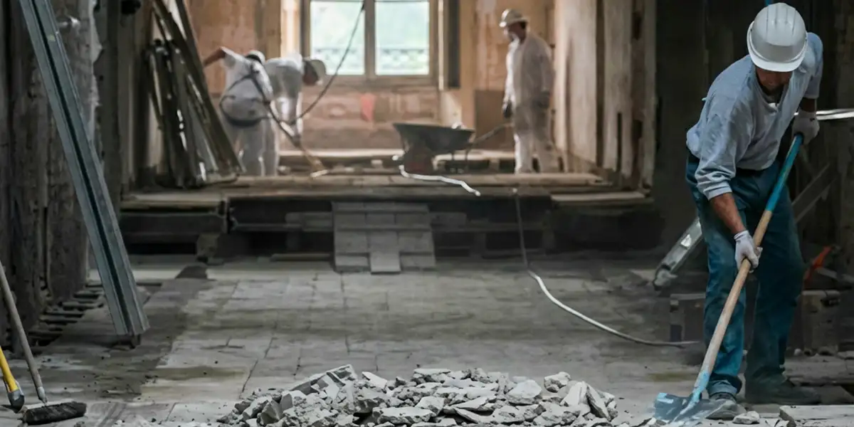 fire damage restoration professionals performing structural cleanup and restoration after a fire in Sacramento, CA